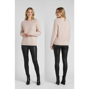 GXF by Gentle Fawn Pink Fuzzy Sweater Zip back Size Small